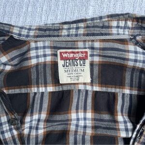 Wrangler button up brown size medium